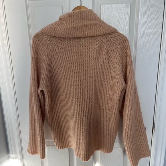 J Crew/Point Sur peach cowl neck sweater - Picture 4 of 5